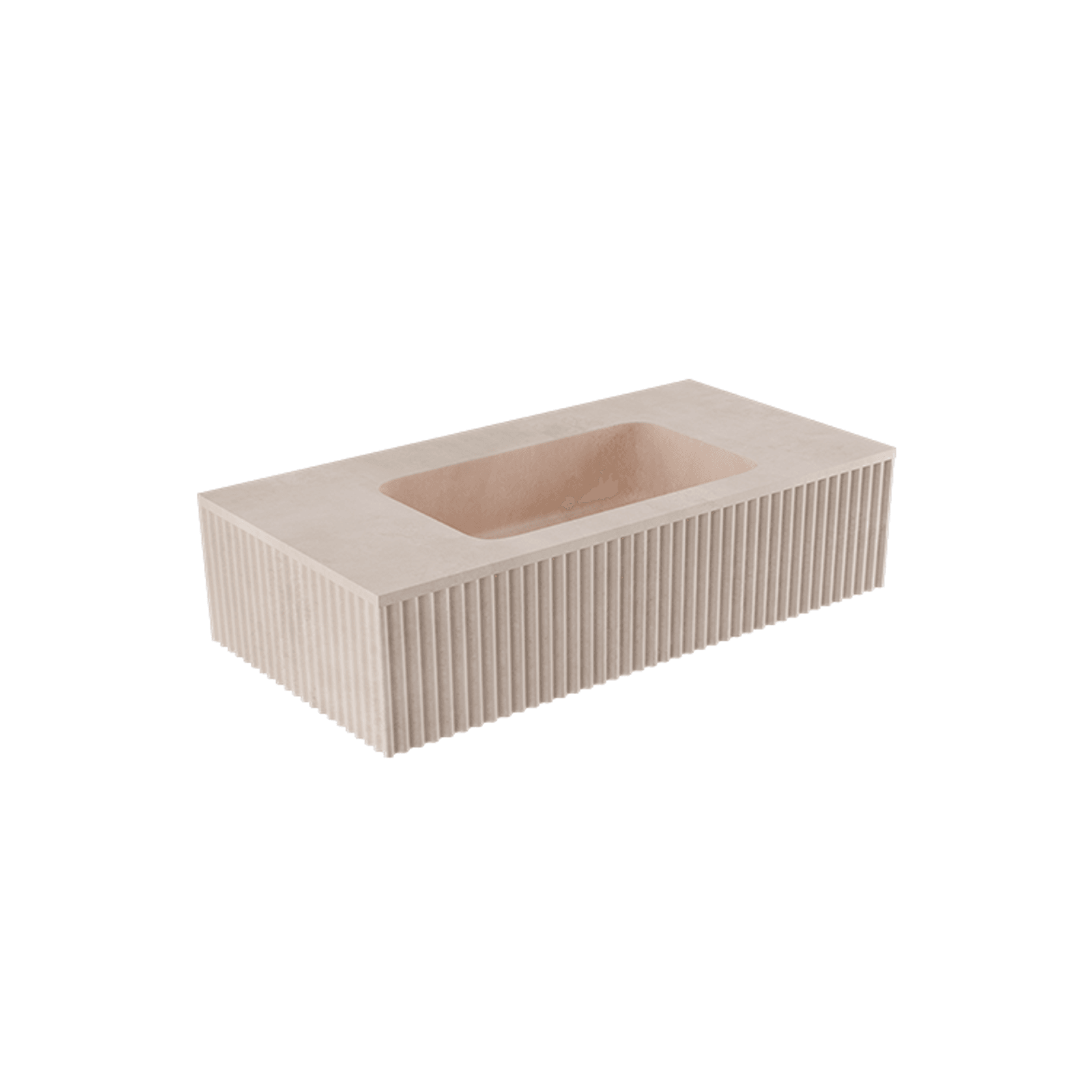 Bare Fluted Wall Basin gallery detail image