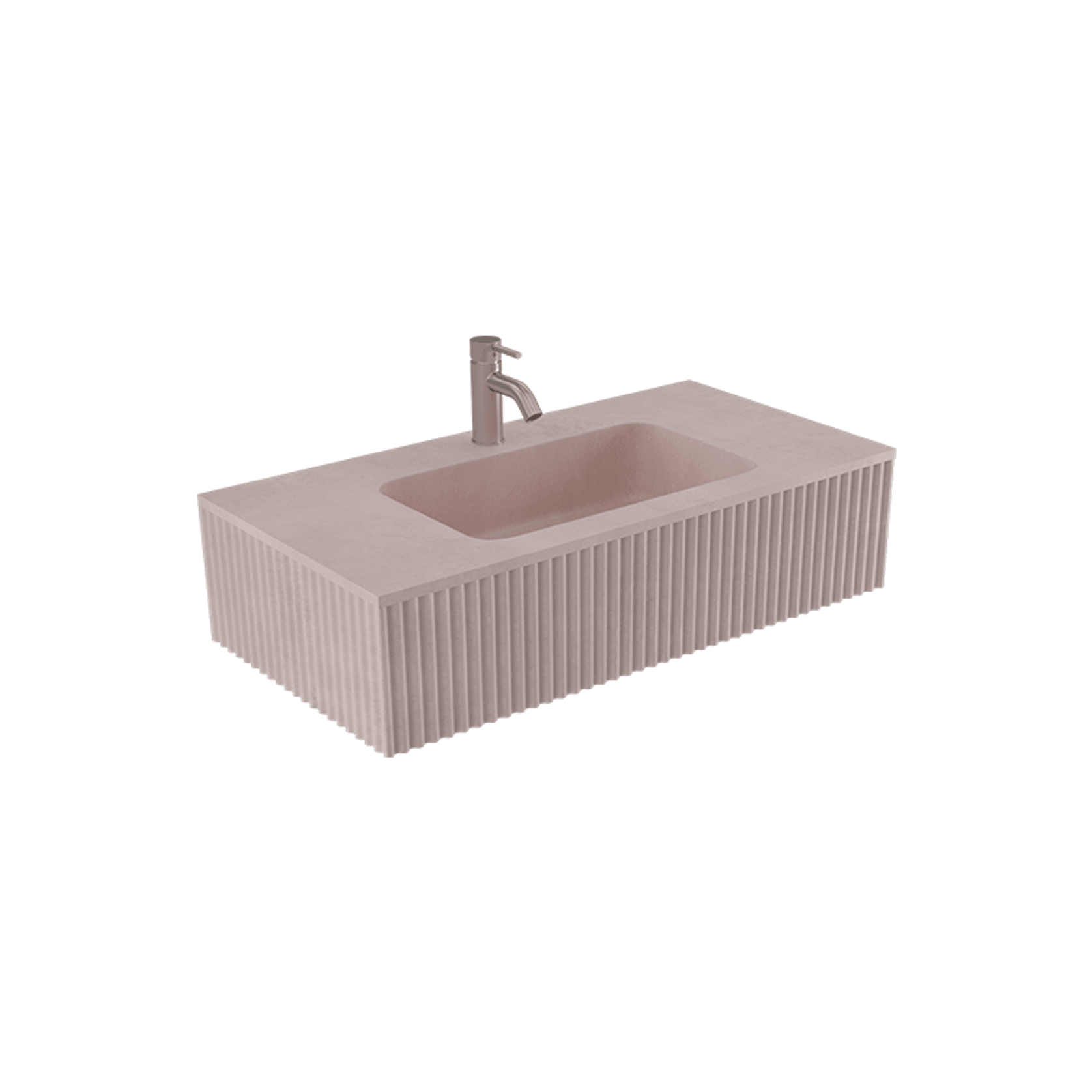 Bare Fluted Wall Basin gallery detail image