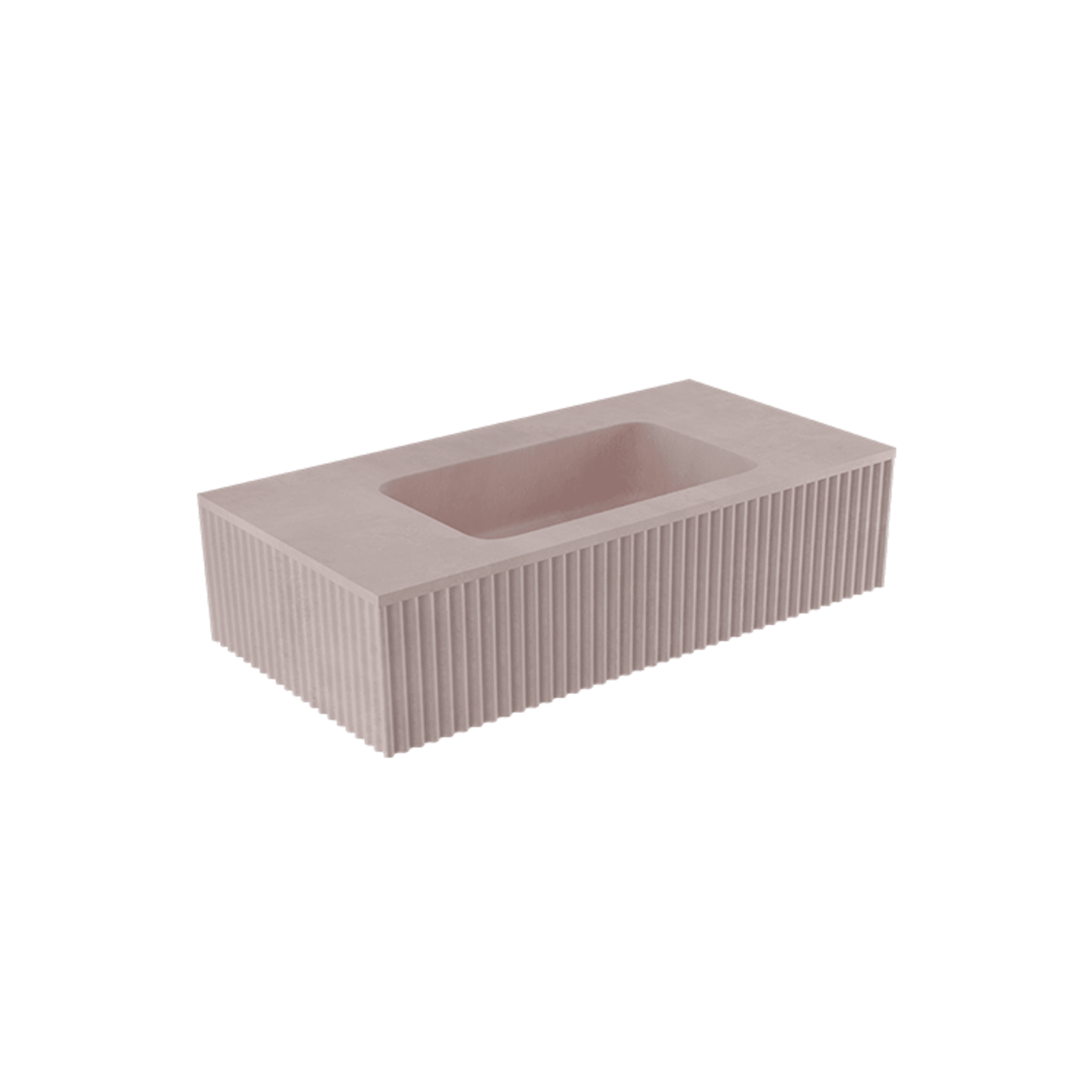 Bare Fluted Wall Basin gallery detail image