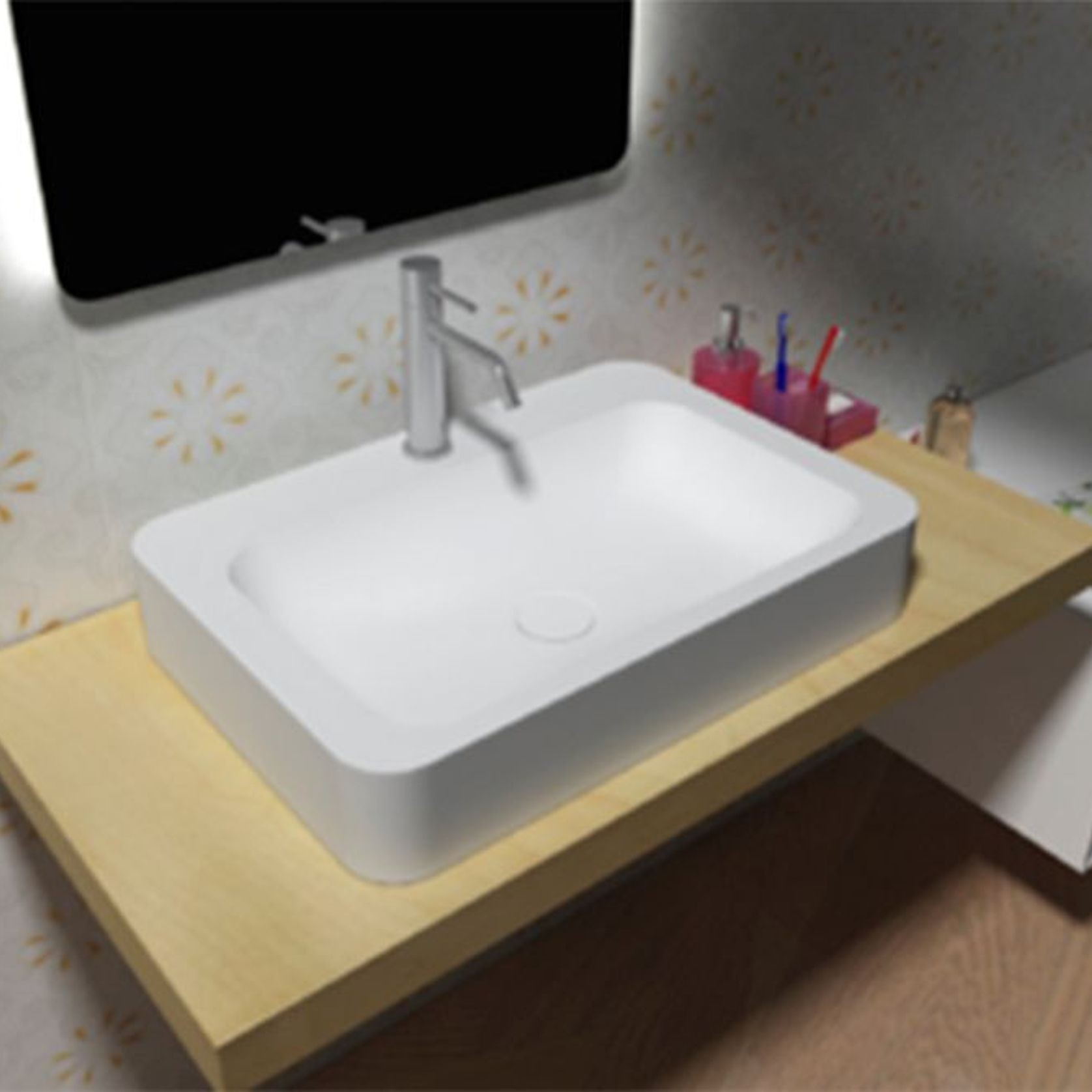 Plano Cubo 600 Washbasin gallery detail image