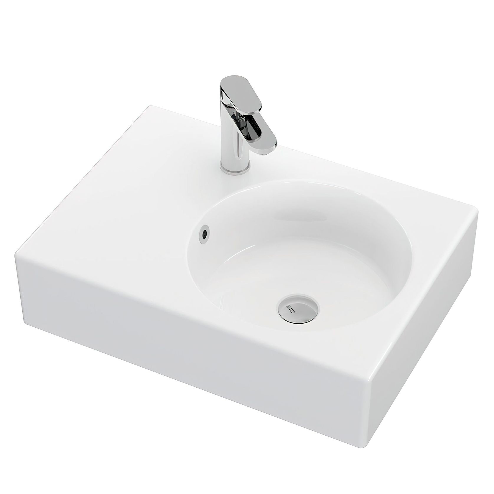 Reba Right Bowl Wall Basin gallery detail image