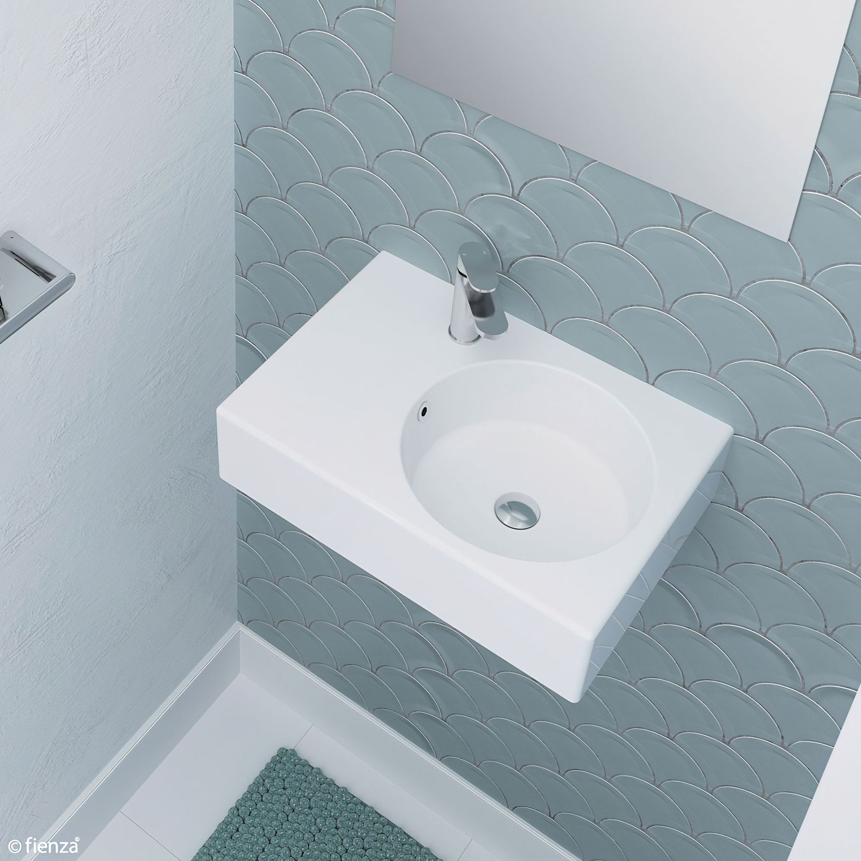 Reba Right Bowl Wall Basin gallery detail image