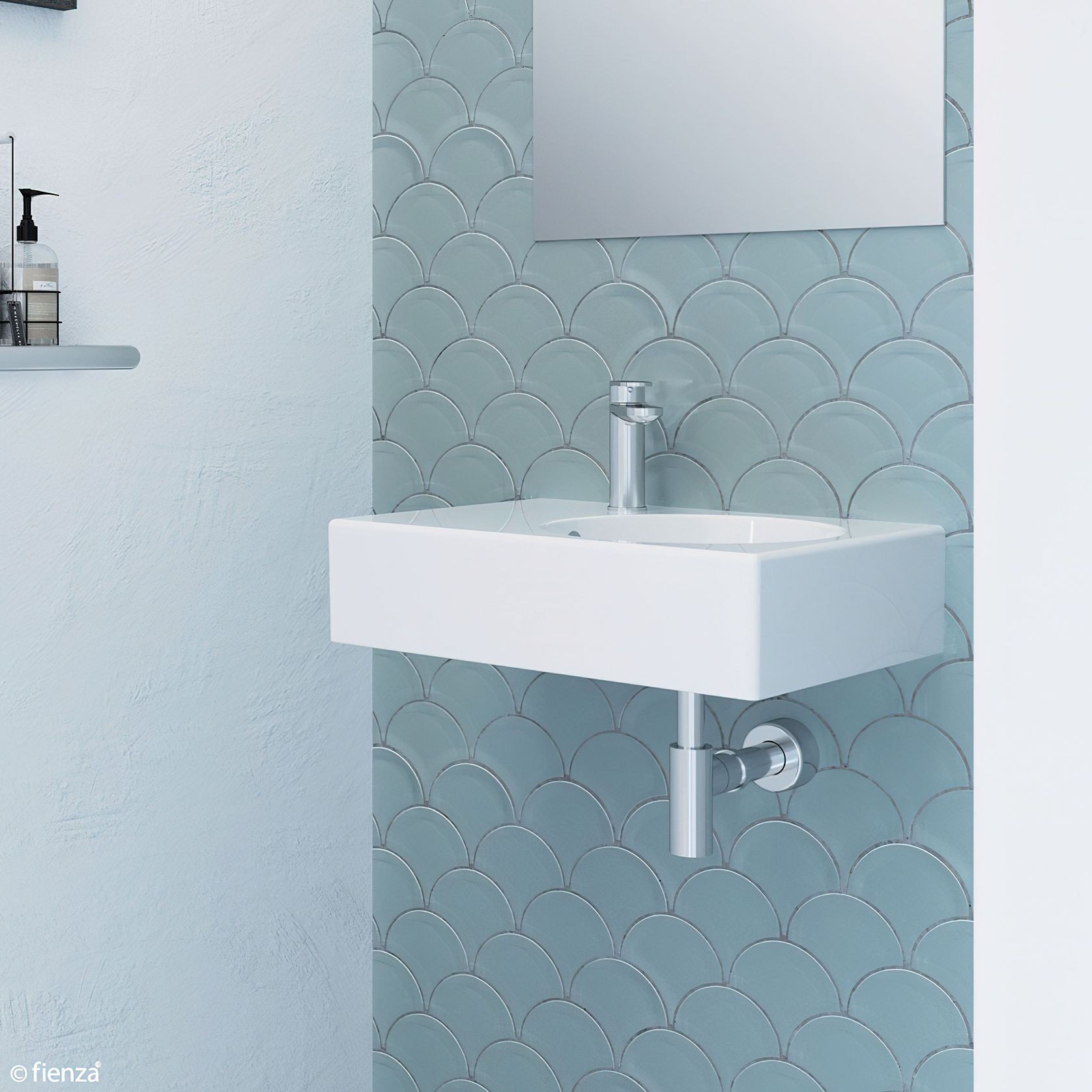 Reba Right Bowl Wall Basin gallery detail image