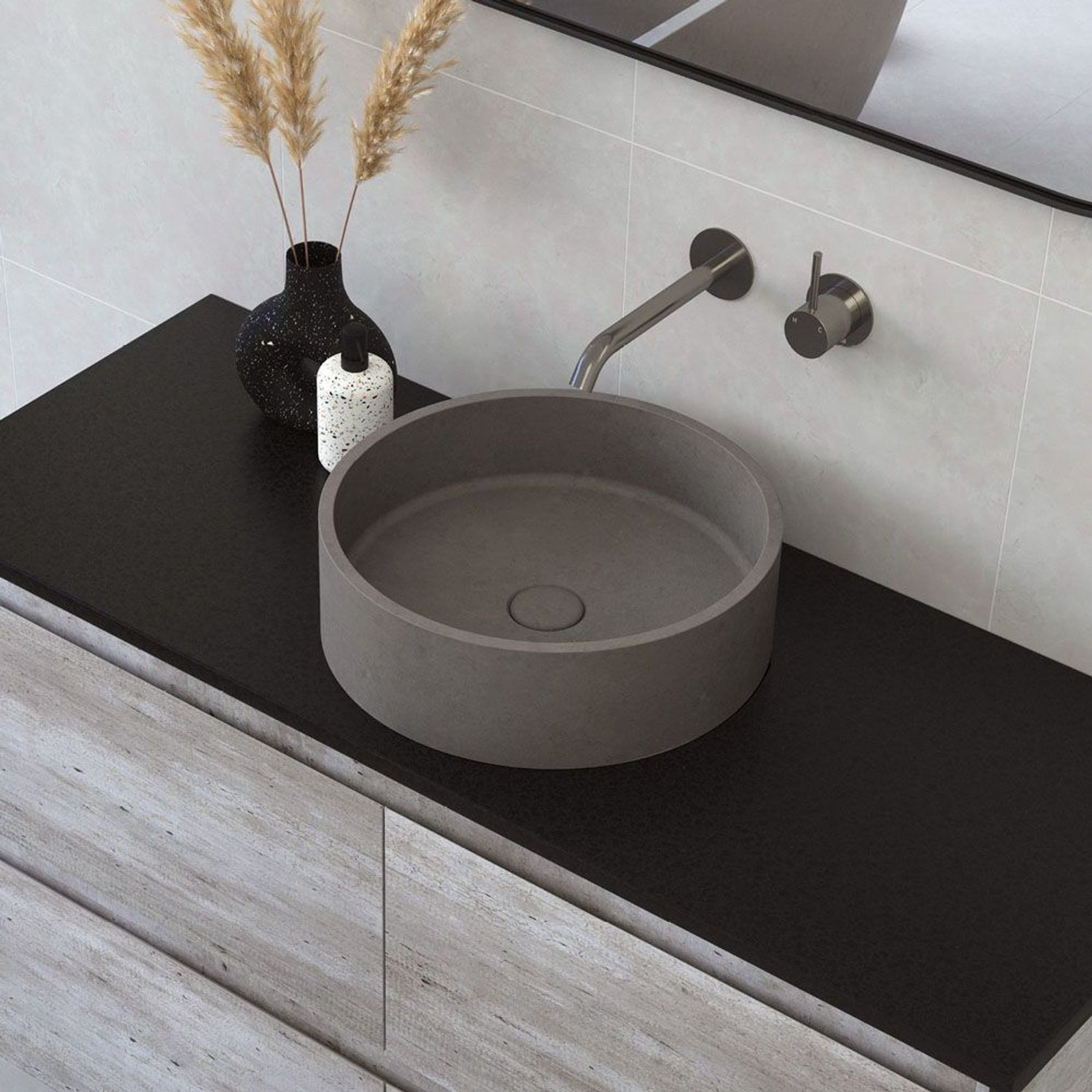Jada Round Concrete Above Counter Basins gallery detail image