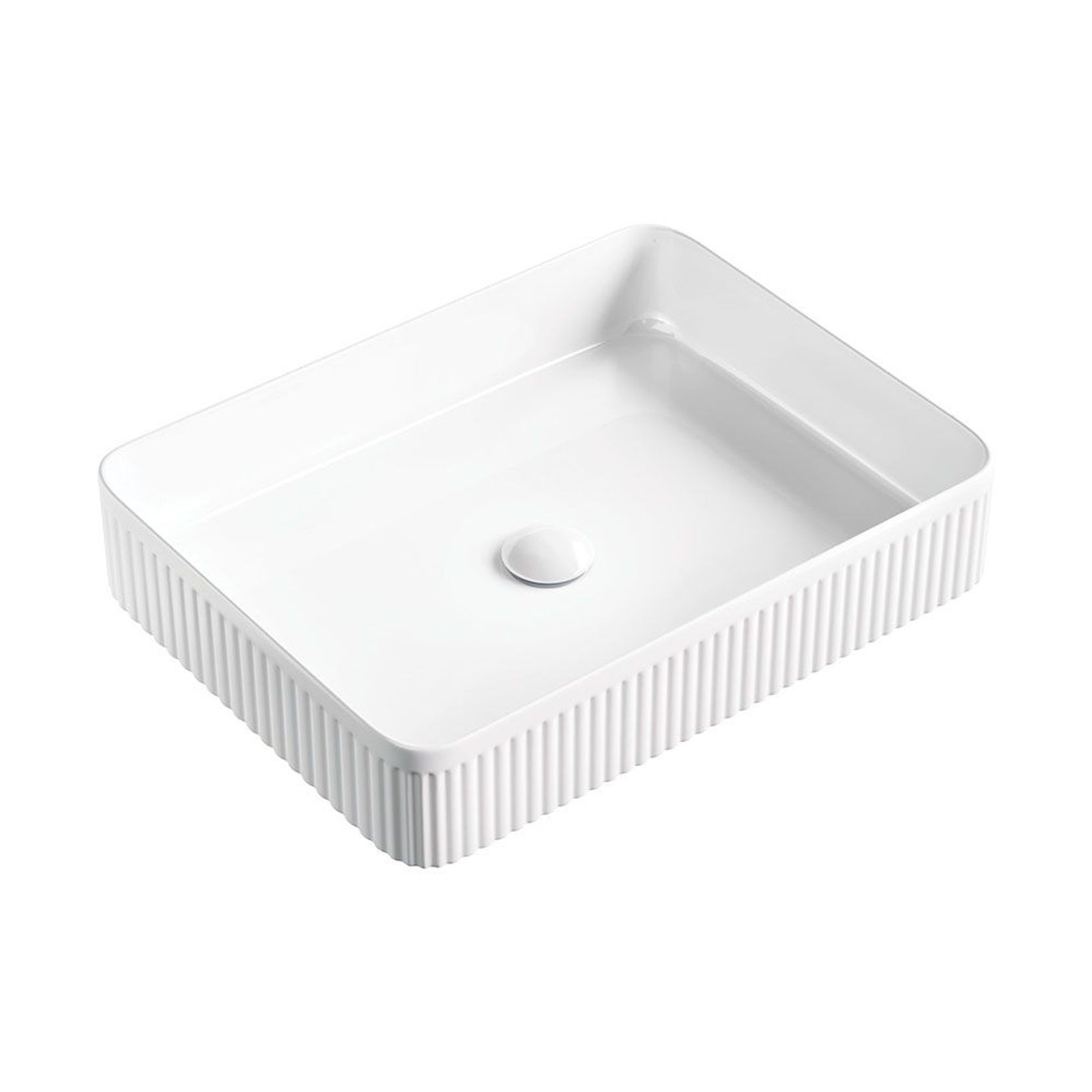 Eleanor Rectangular Above Counter Fluted Basin gallery detail image