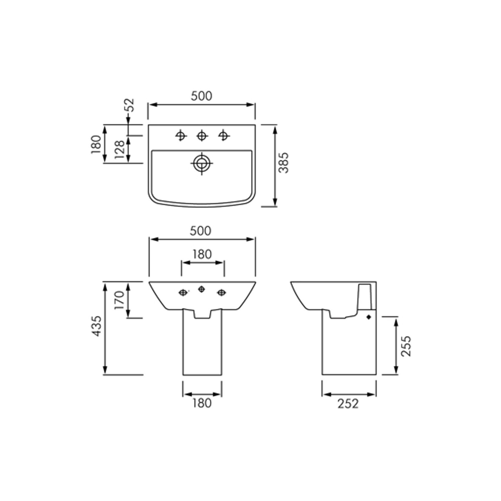 RAK Summit Wall Hung Basin & Shroud gallery detail image