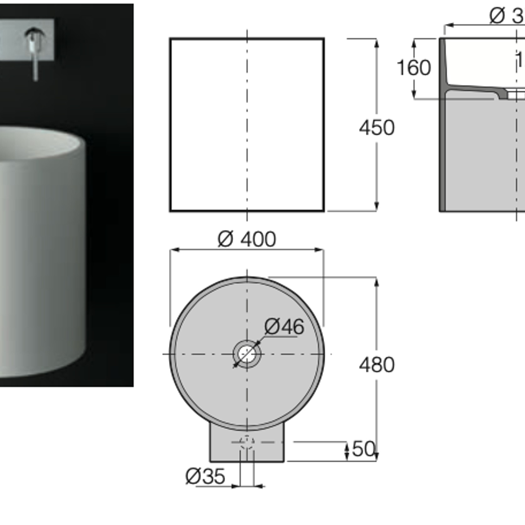 PHC Washbasin by Boffi gallery detail image