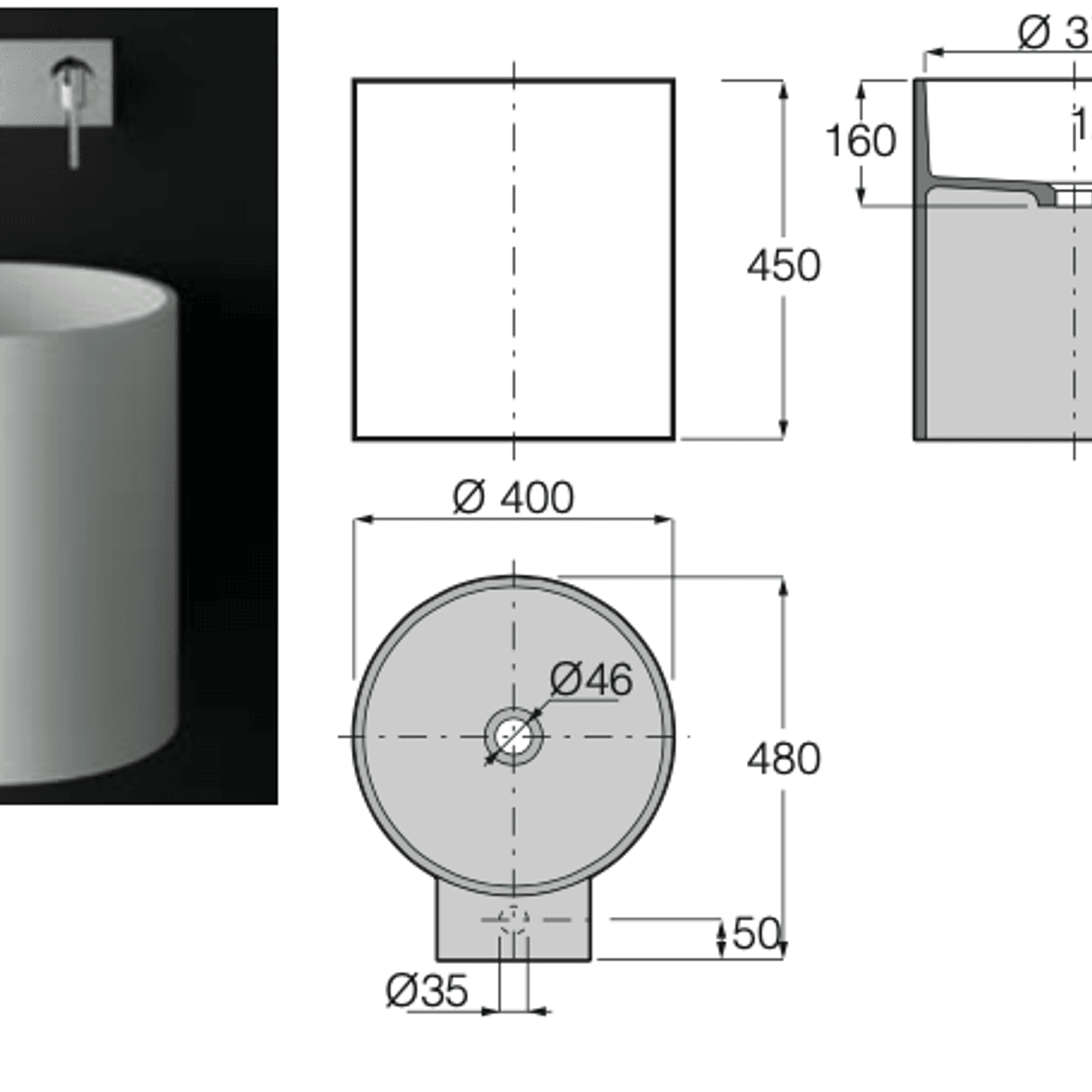 PHC Washbasin by Boffi gallery detail image
