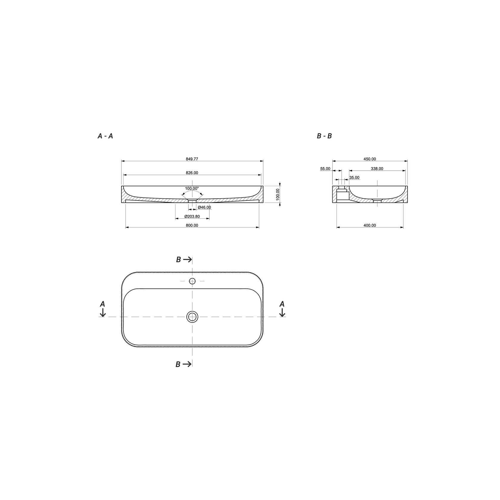 Aqvato S-03 Bathroom Basin gallery detail image