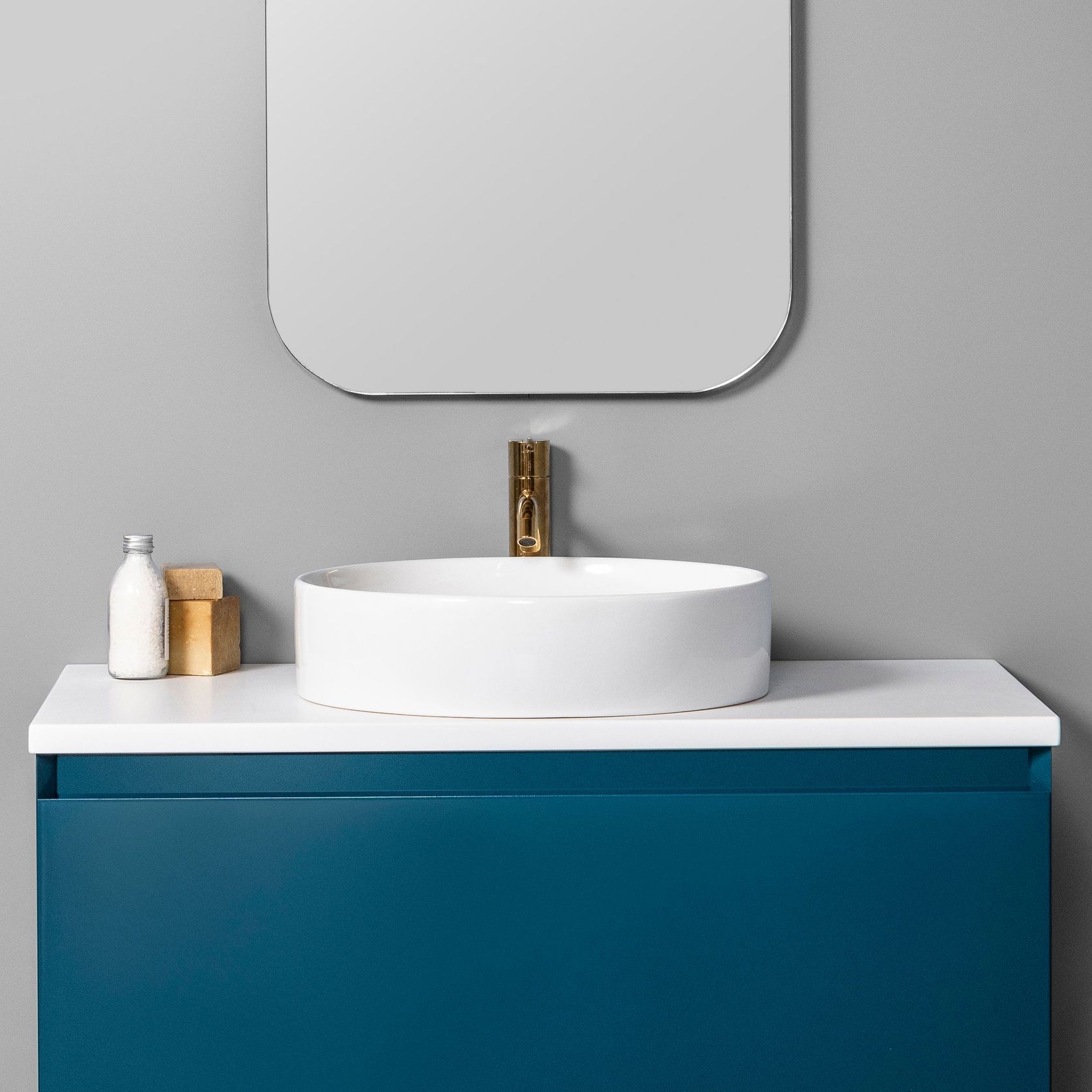 Sleek Round Semi-Recessed Basin gallery detail image