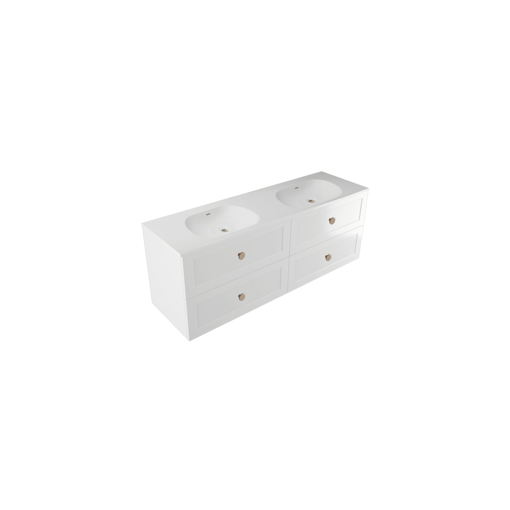 Telaio 1500 Double Bowl 4 X Drawer Wall Vanity gallery detail image