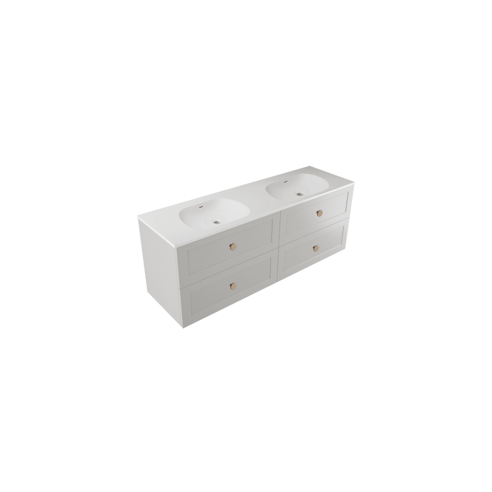 Telaio 1500 Double Bowl 4 X Drawer Wall Vanity gallery detail image
