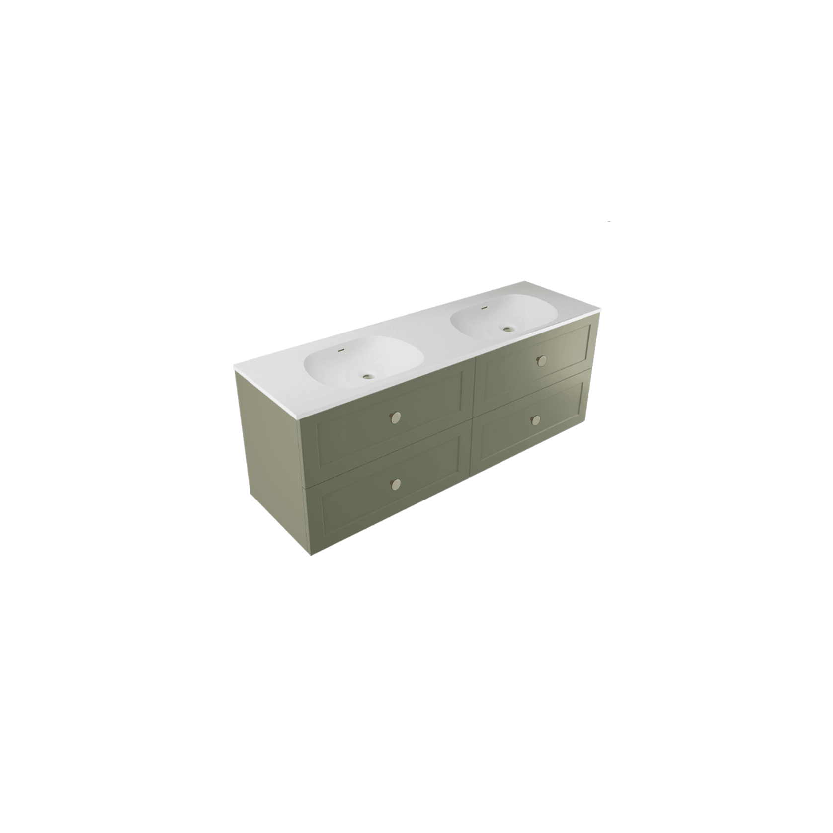 Telaio 1500 Double Bowl 4 X Drawer Wall Vanity gallery detail image