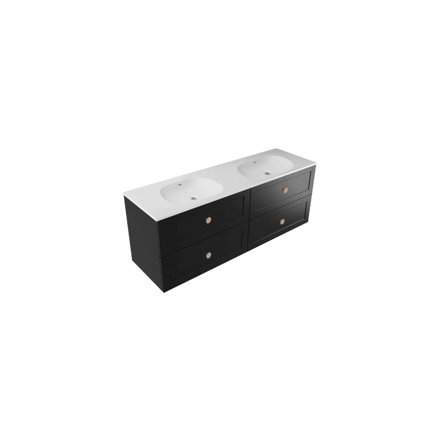 Telaio 1500 Double Bowl 4 X Drawer Wall Vanity gallery detail image