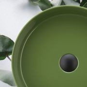Terzofoco Olive Green Short Circular Counter Top Basin gallery detail image