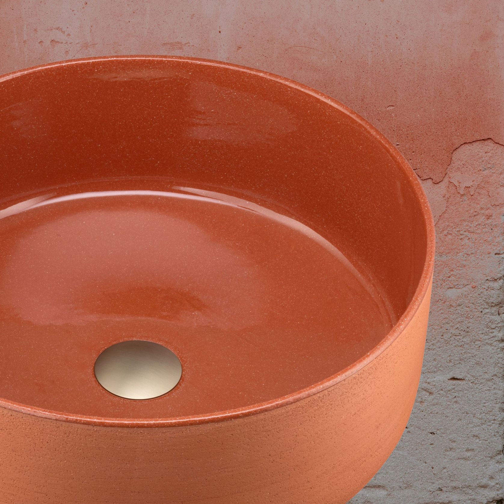 Terzofoco Red Clay Circular Counter Top Basin gallery detail image