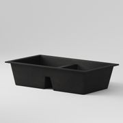 Vera Double Sink | Black Granite gallery detail image
