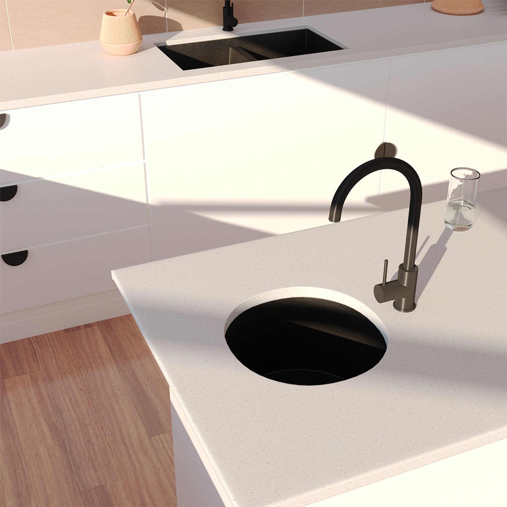Vera Round Sink | Black Granite gallery detail image
