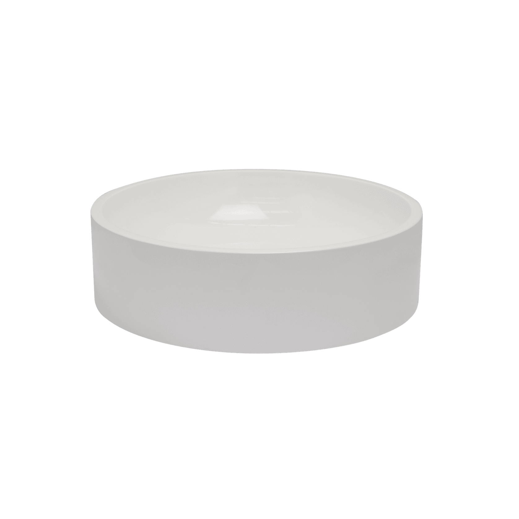 iStone Round Basin 400 x 105mm Gloss White gallery detail image