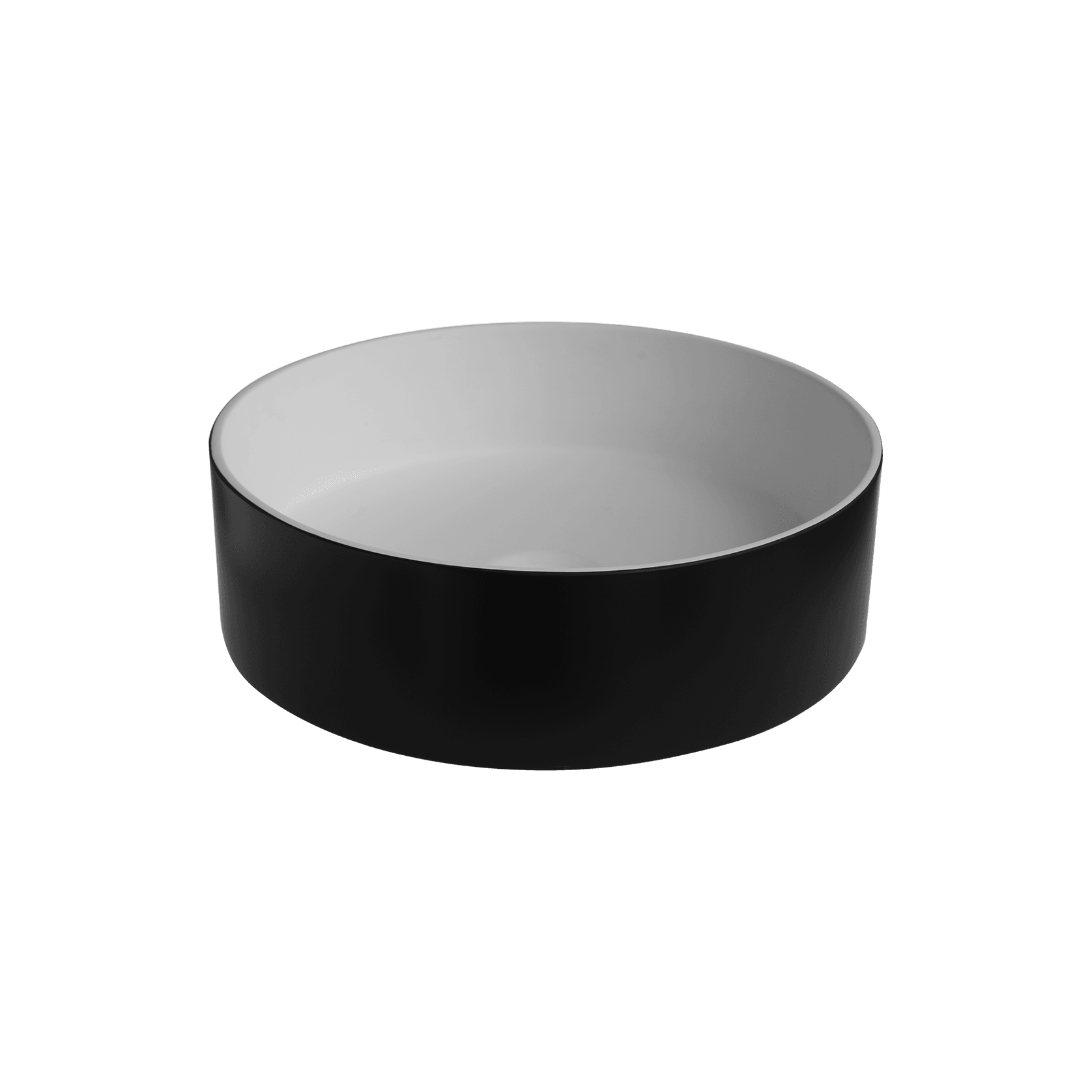 iStone Round Basin 380 x 110mm Matte Black gallery detail image