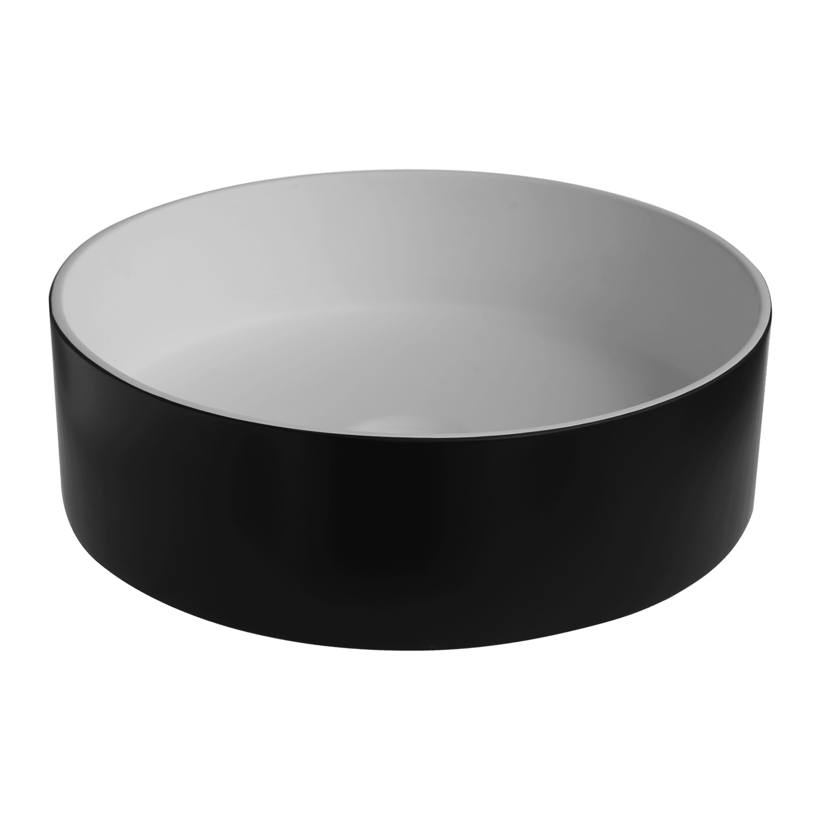 iStone Round Basin 380 x 110mm Matte Black gallery detail image