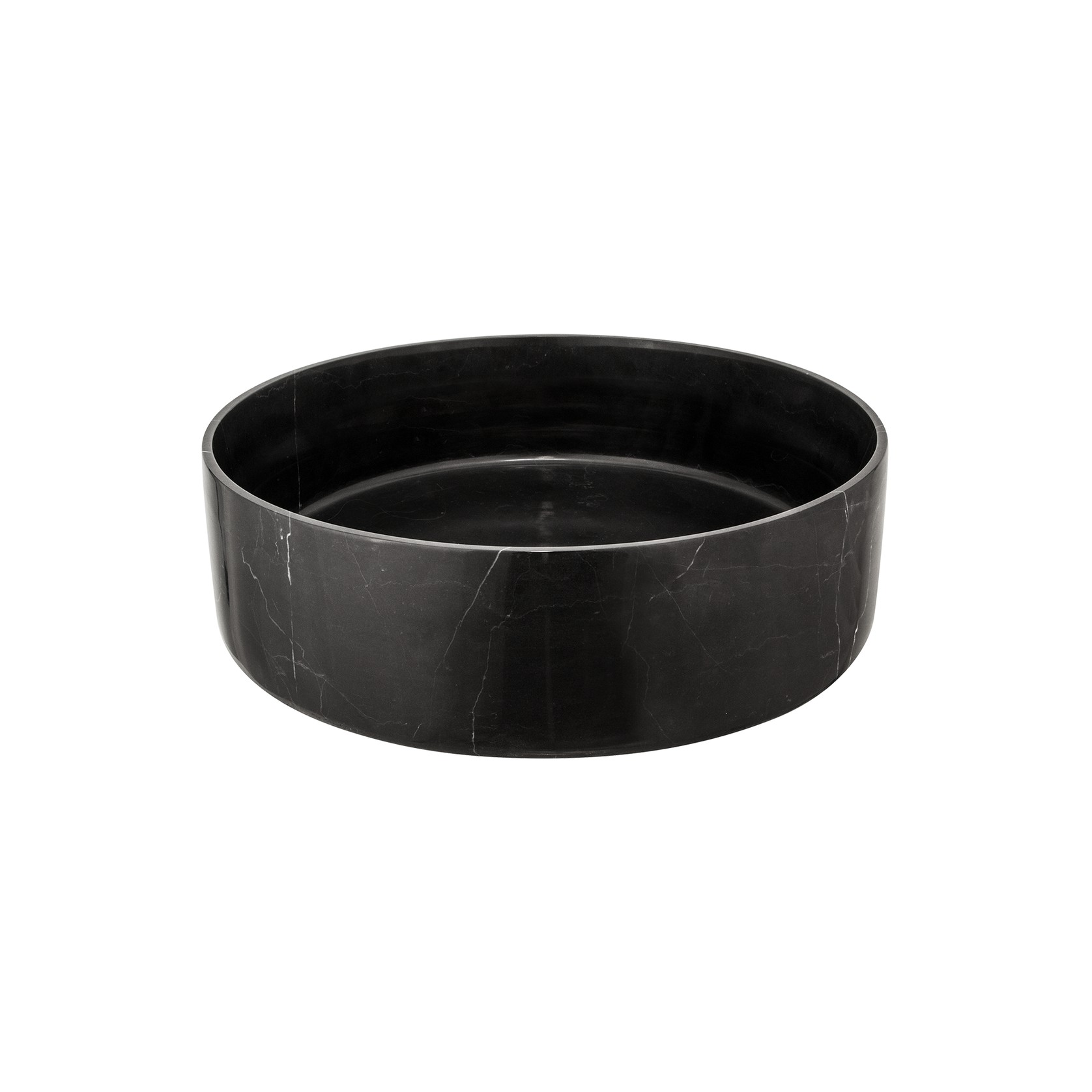 iStone Round Basin 380 x 110mm Black Marble gallery detail image