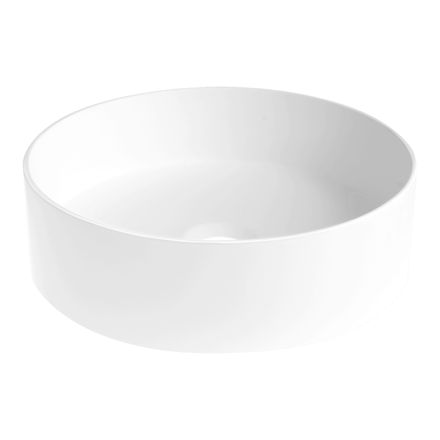 iStone Round Basin 380 x 110mm Matte White gallery detail image