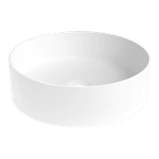 iStone Round Basin 380 x 110mm Matte White gallery detail image