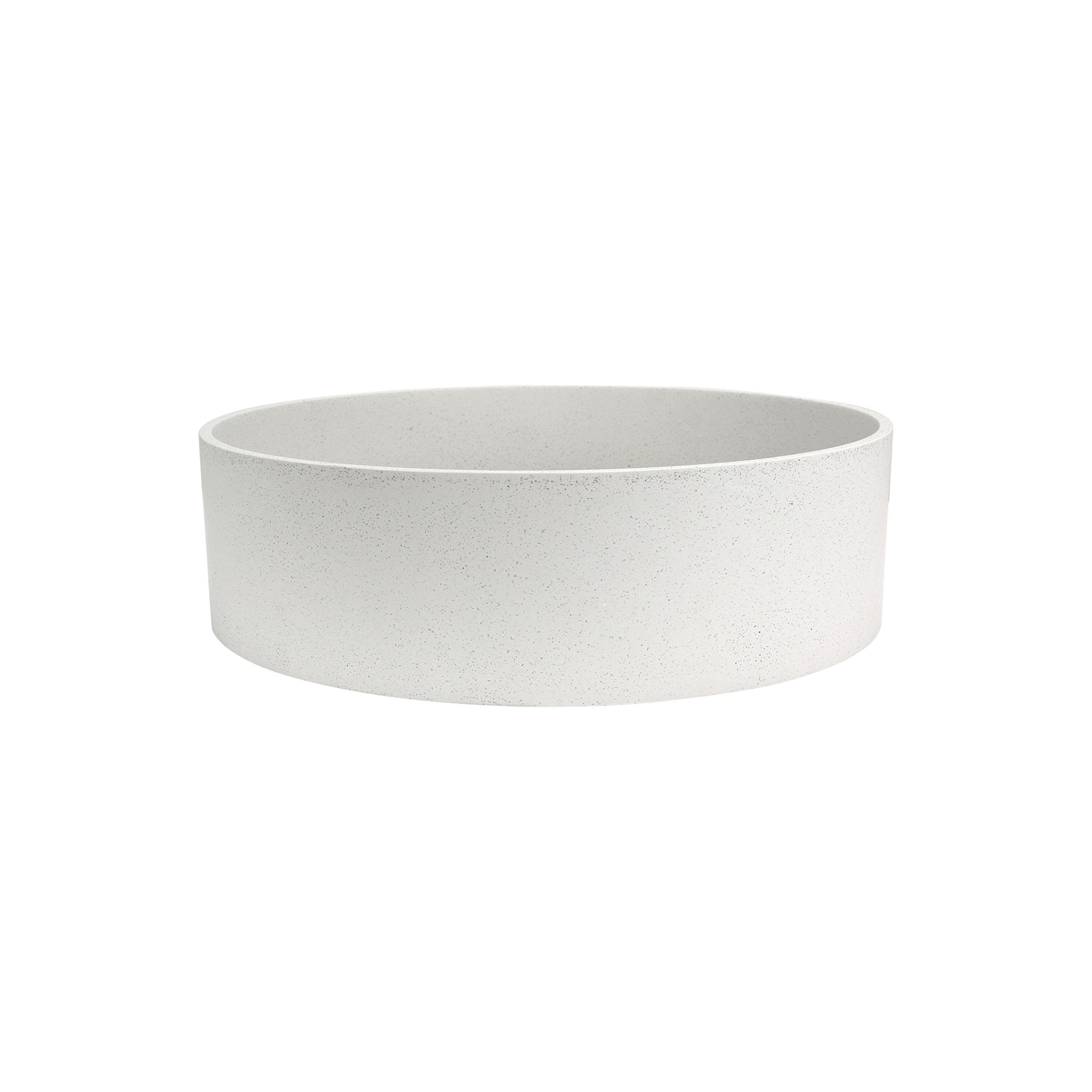 iStone Round Basin 380 x 110mm Snow Quartz gallery detail image