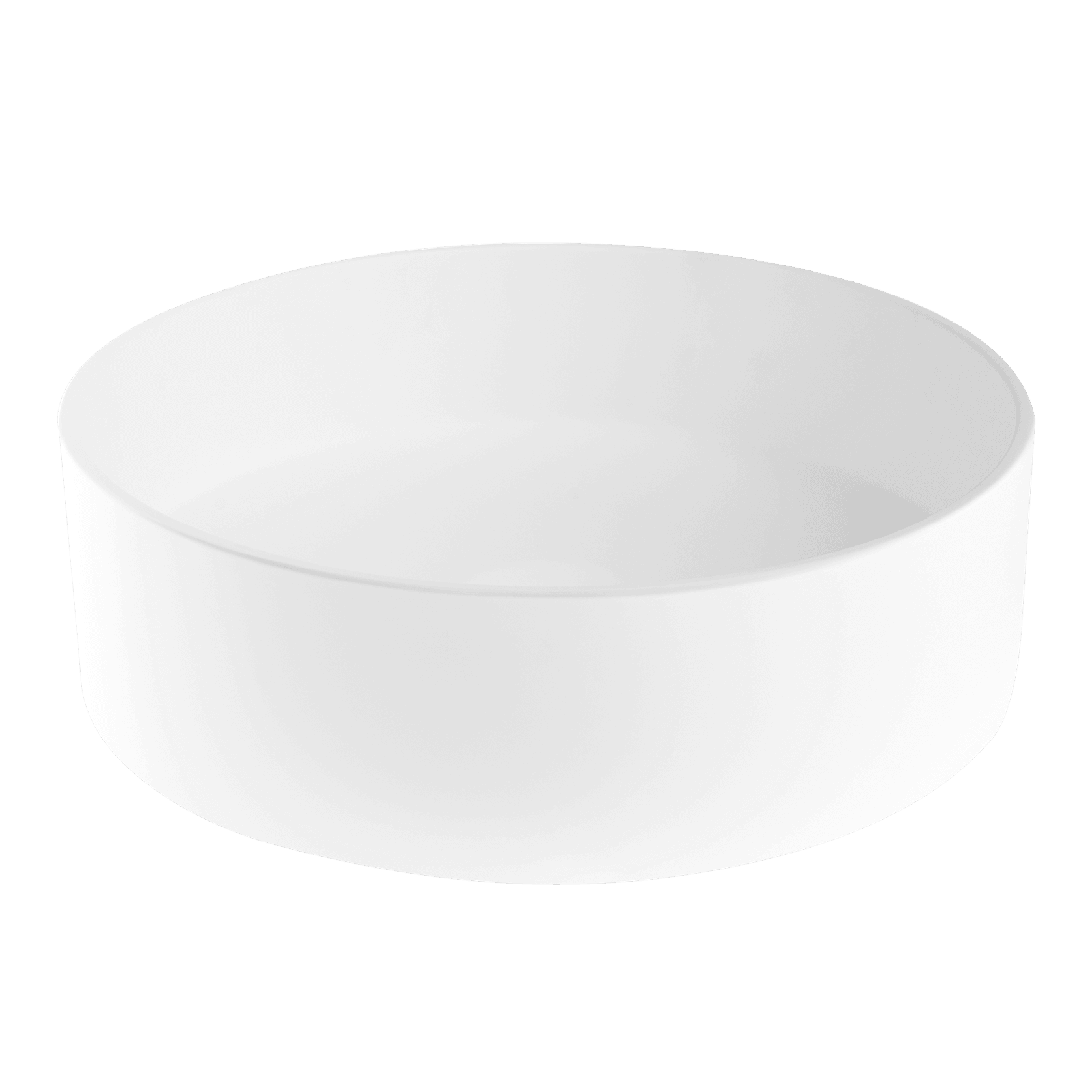 iStone Round Basin 380 x 110mm Gloss White gallery detail image