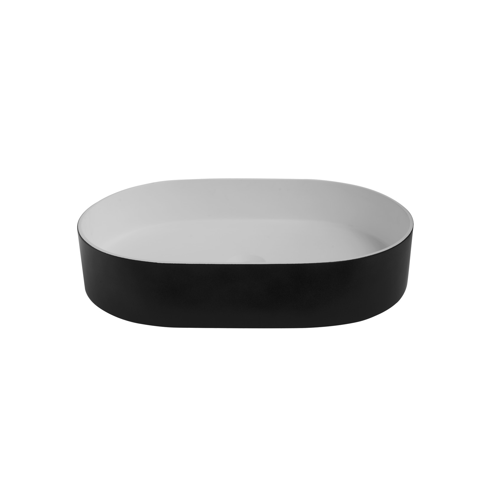 iStone Oval Basin 580 x 380 x 110mm Matte Black gallery detail image