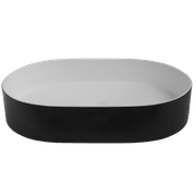 iStone Oval Basin 580 x 380 x 110mm Matte Black gallery detail image