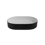 iStone Oval Basin 580 x 380 x 110mm Matte Black gallery detail image