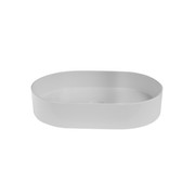 iStone Oval Basin 580 x 380 x 110mm Gloss White gallery detail image
