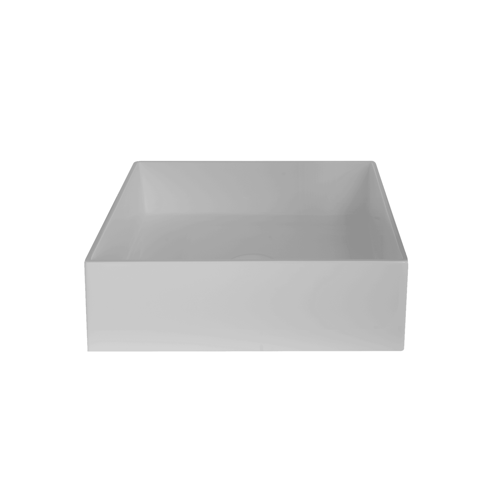 iStone Square Basin 380 x 380 x 110mm Gloss White gallery detail image