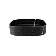 iStone Soft Square Basin 480 x 380mm Black Marble gallery detail image