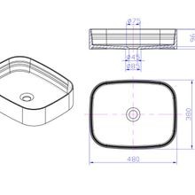 iStone Soft Square Basin 480 x 380mm Natural Marble gallery detail image