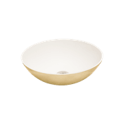 iStone Round Basin 400 x 130mm Metallic Gold gallery detail image