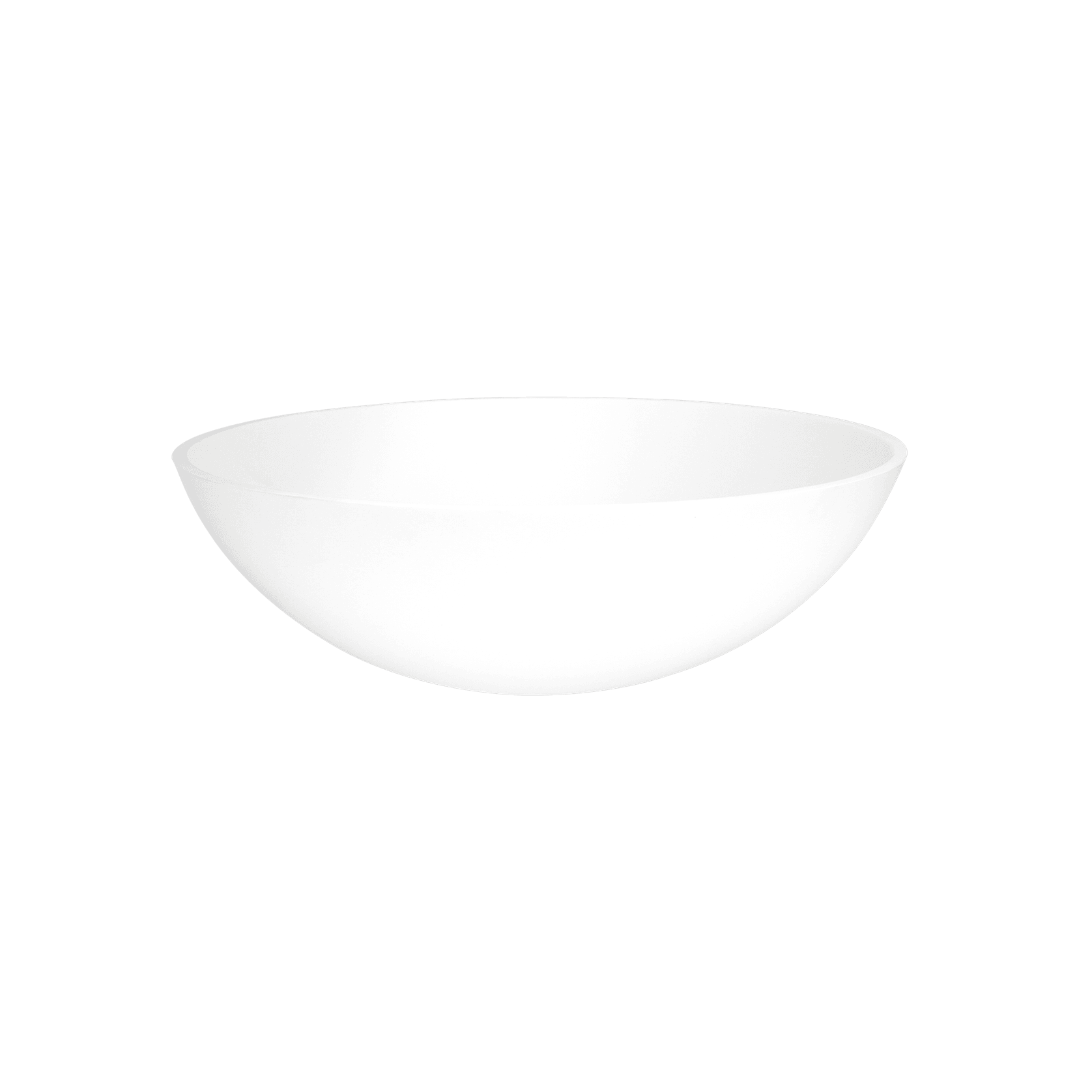 iStone Round Basin 400 x 130mm Matte White gallery detail image