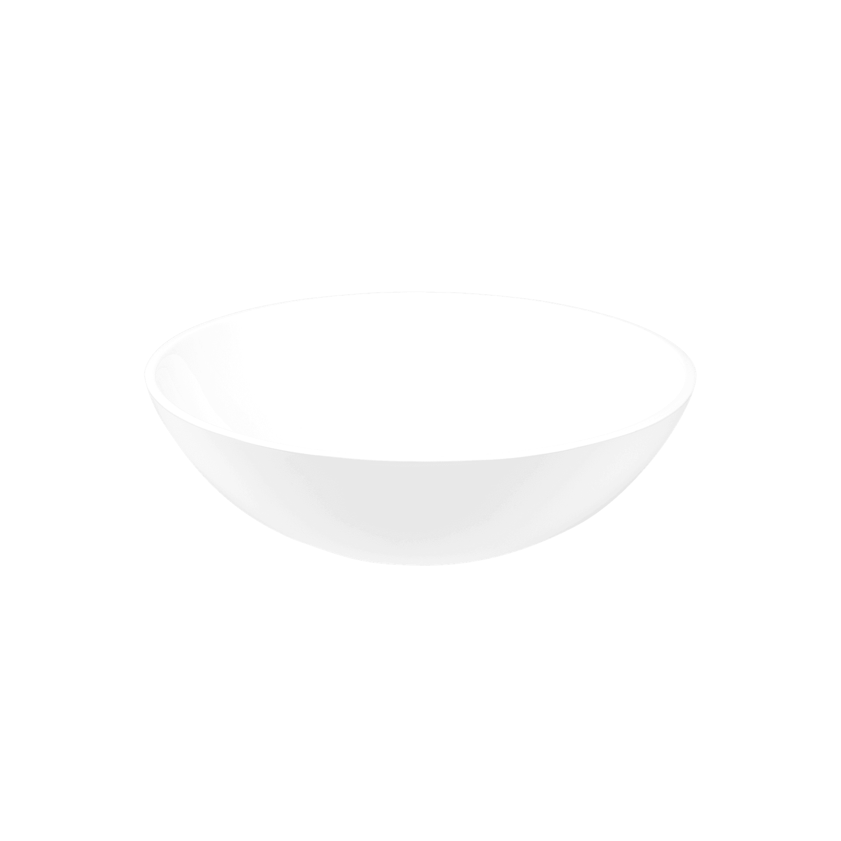 iStone Round Basin 400 x 130mm Gloss White gallery detail image