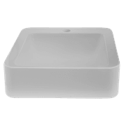iStone Soft Square Basin 410 x 415 x 105mm Gloss White gallery detail image