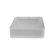 iStone Soft Square Basin 410 x 415 x 105mm Gloss White gallery detail image