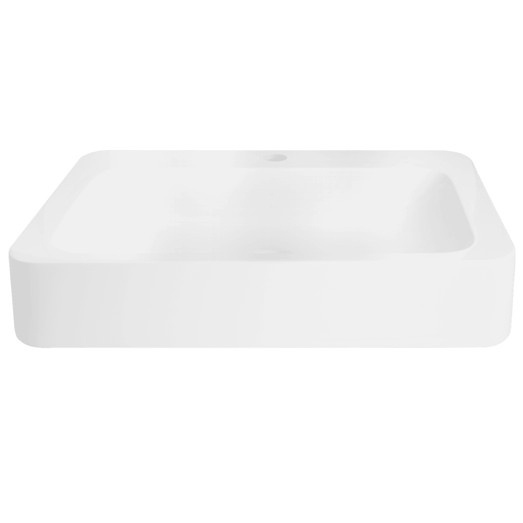 iStone Soft Rectangle Basin 600 x 415mm Gloss White gallery detail image