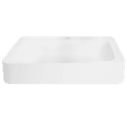 iStone Soft Rectangle Basin 600 x 415mm Gloss White gallery detail image