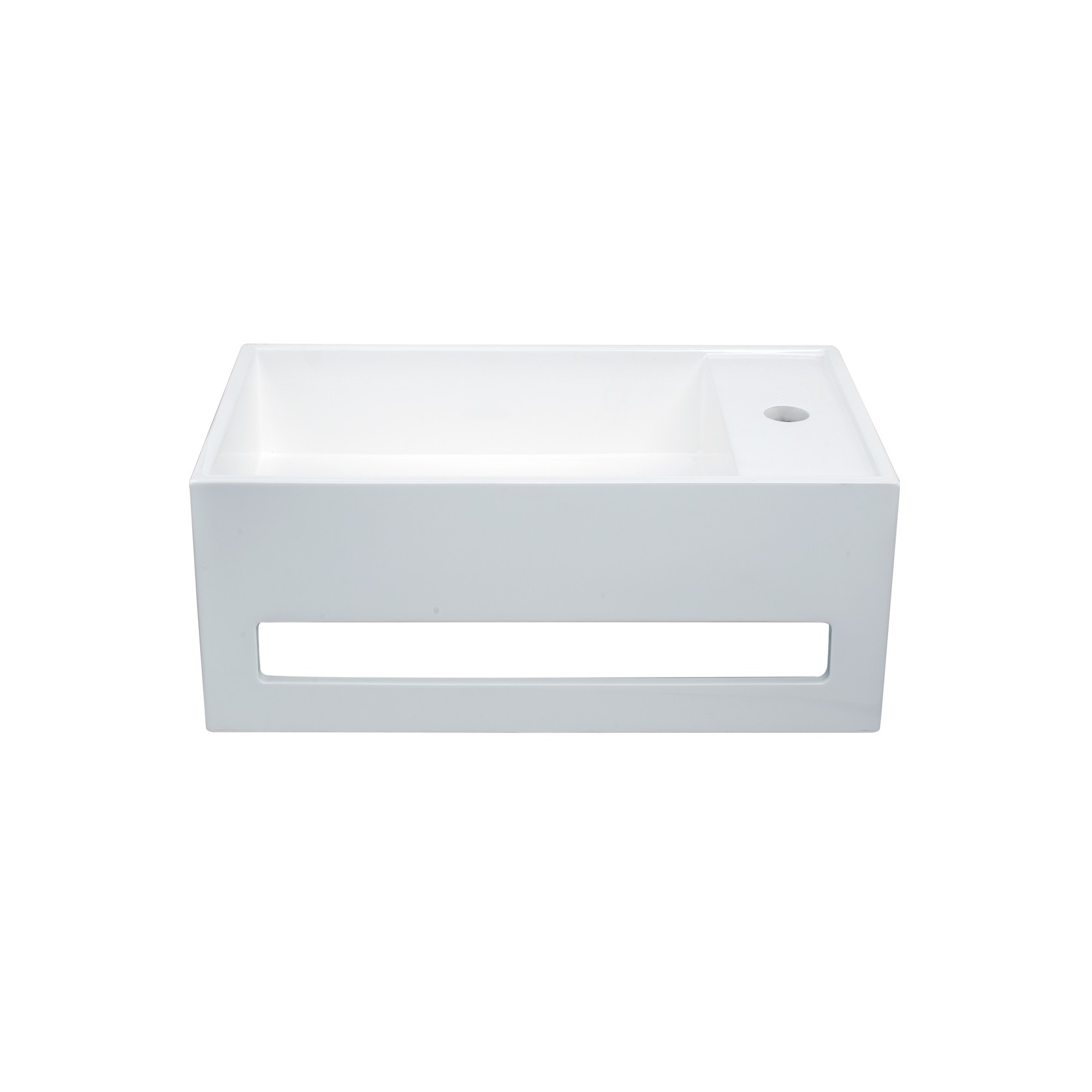 iStone WC Basin 500 x 300 x 200mm Gloss White gallery detail image