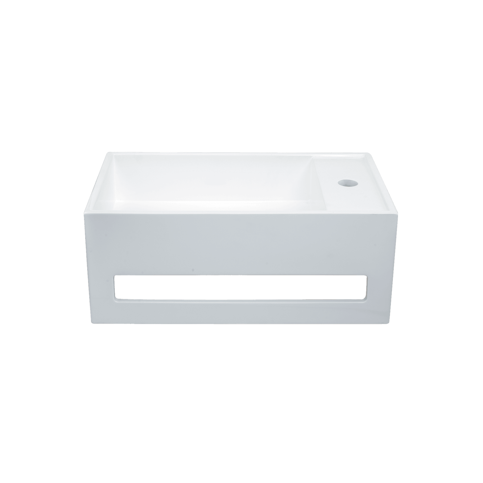 iStone WC Basin 500 x 300 x 200mm Gloss White gallery detail image