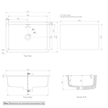 Zuri Rectangle Undercounter Basin gallery detail image