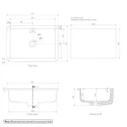 Zuri Undercounter Rectangle Basin 520mm (Deep) gallery detail image