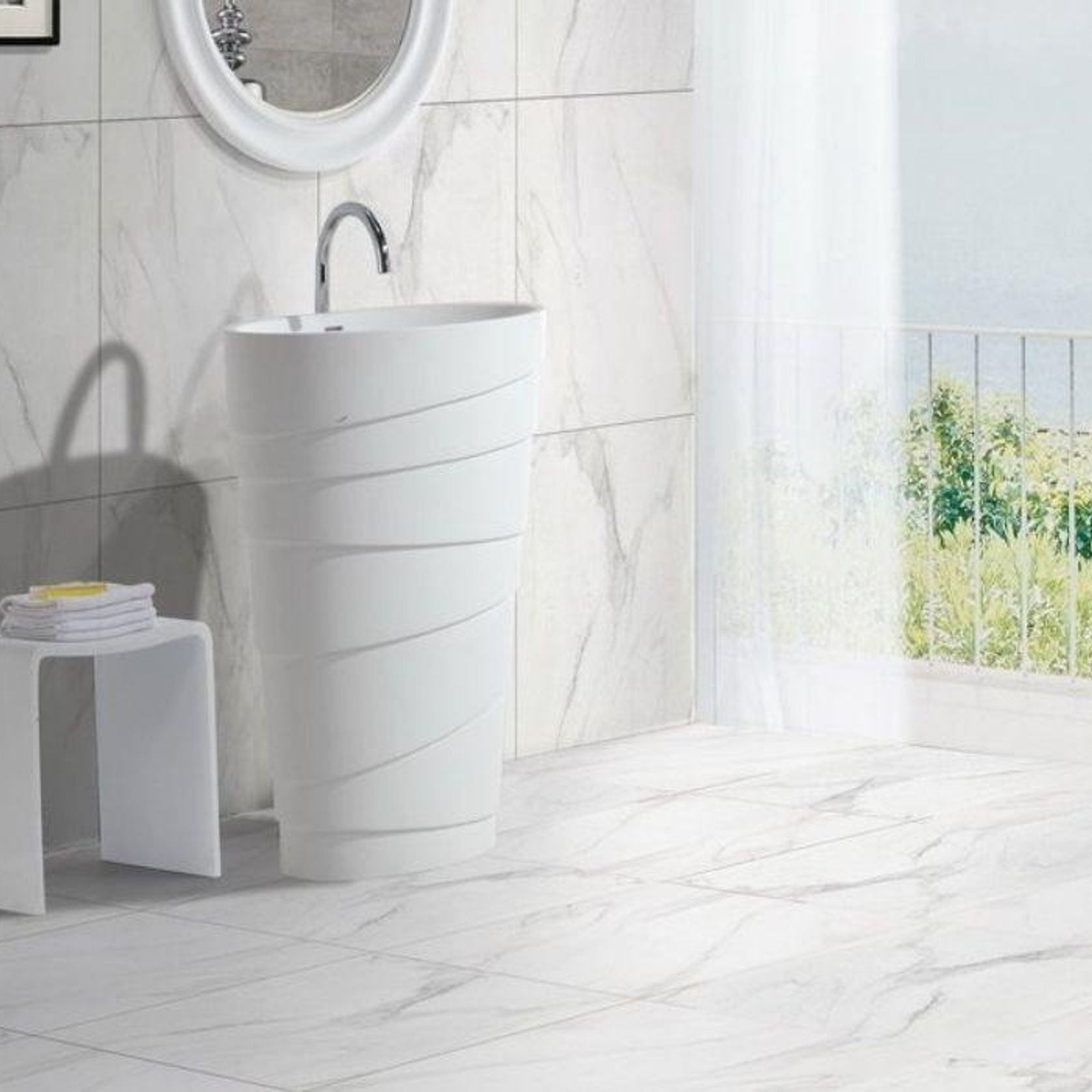 B1398 Organic Shaped Hugi Basin 890MM gallery detail image