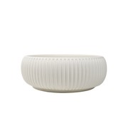Felda Sea Salt White Fluted Concrete Basin gallery detail image